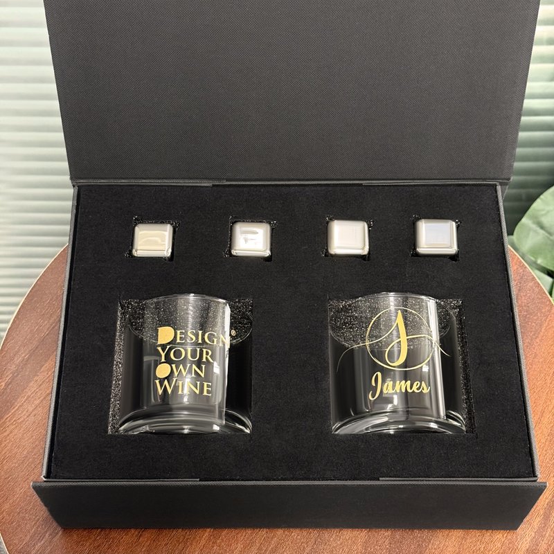 【企業客製化禮物】威士忌杯雕刻 LOGO姓名訂製禮盒 年會紀念品 - 酒杯/酒器 - 玻璃 