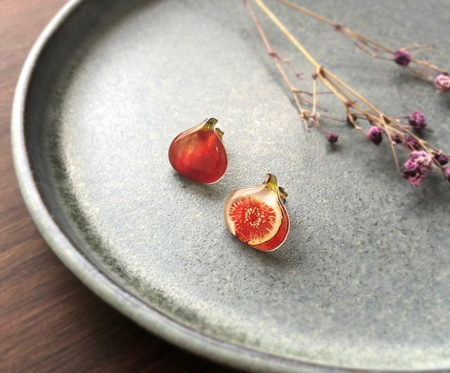 Fig earring 無花果イヤリング ピアス イチジク 秋 フルーツ