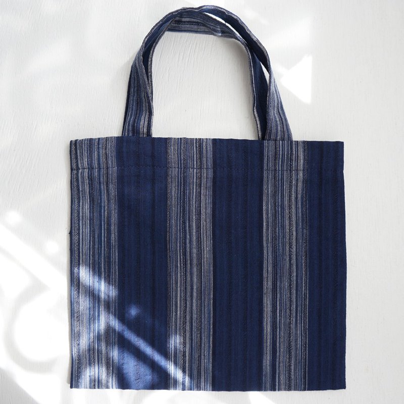 Ba-ba handmade mini shopping bag  No.RB68 - 手提包/手提袋 - 其他材質 藍色