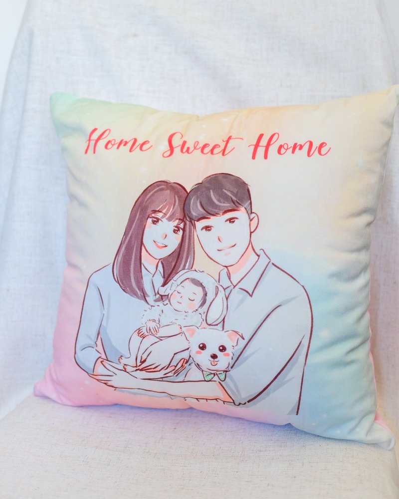 Personalised Cushion⋯Custom Portraits - Pillows & Cushions - Other Materials 