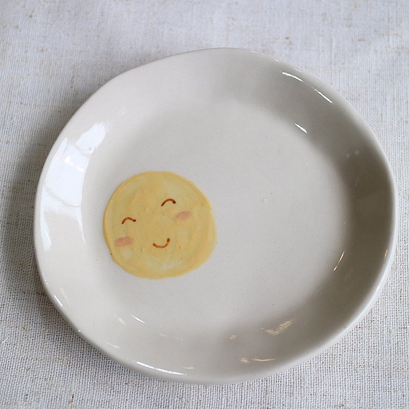 egg plate - จานเล็ก - ดินเผา 