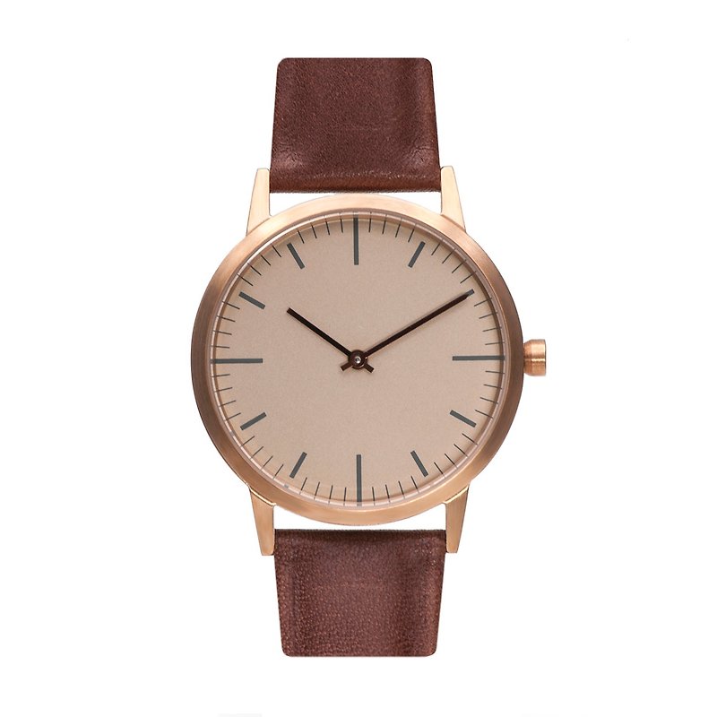 BIJOUONE WATCHES He Oak Bay B152 series of ultra-thin watches, Swiss movement quartz watch retro minimalist 152-RBR Rose Gold - Women's Watches - Other Materials Gold