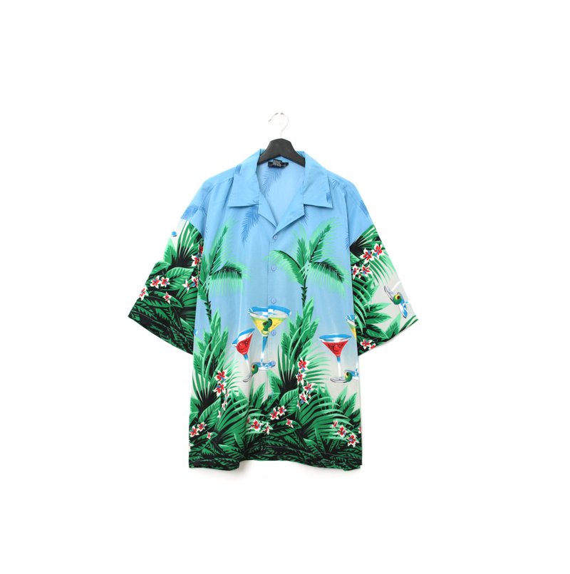 Back to Green- Hawaiian shirt holiday glasses/vintage shirts - Men's Shirts - Polyester 