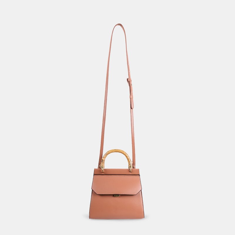 Mini Fir Bag 素皮革 手提包 斜背包 棕色 - 側背包/斜孭袋 - 人造皮革 咖啡色