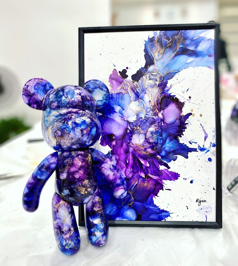 [Taiwan Exclusive] Alcohol Ink [Fluid Bear] [Experience Course] Special Class for Couples and Children - วาดภาพ/ศิลปะการเขียน - วัสดุอื่นๆ 