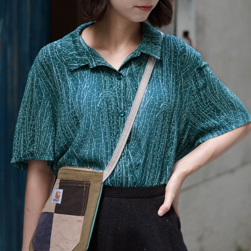 Rain Road | Vintage Short Sleeve Shirt - Women's Shirts - Other Materials 