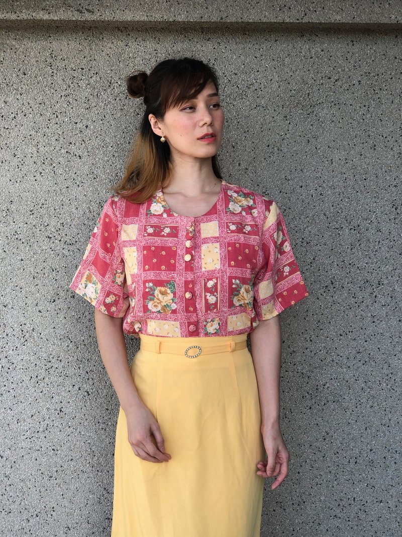 花花格格上衣 - 女上衣/長袖上衣 - 其他材質 