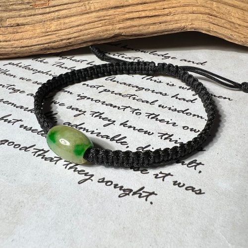 富璧寶鼎 FBBD JEWELRY 轉運 | 天然翡翠手鍊 黑色珠寶繩結款