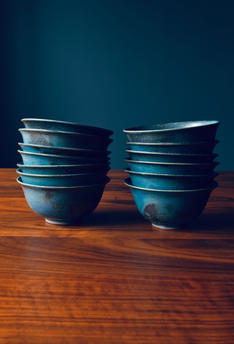 Sea bed series rice bowl - Bowls - Pottery Blue