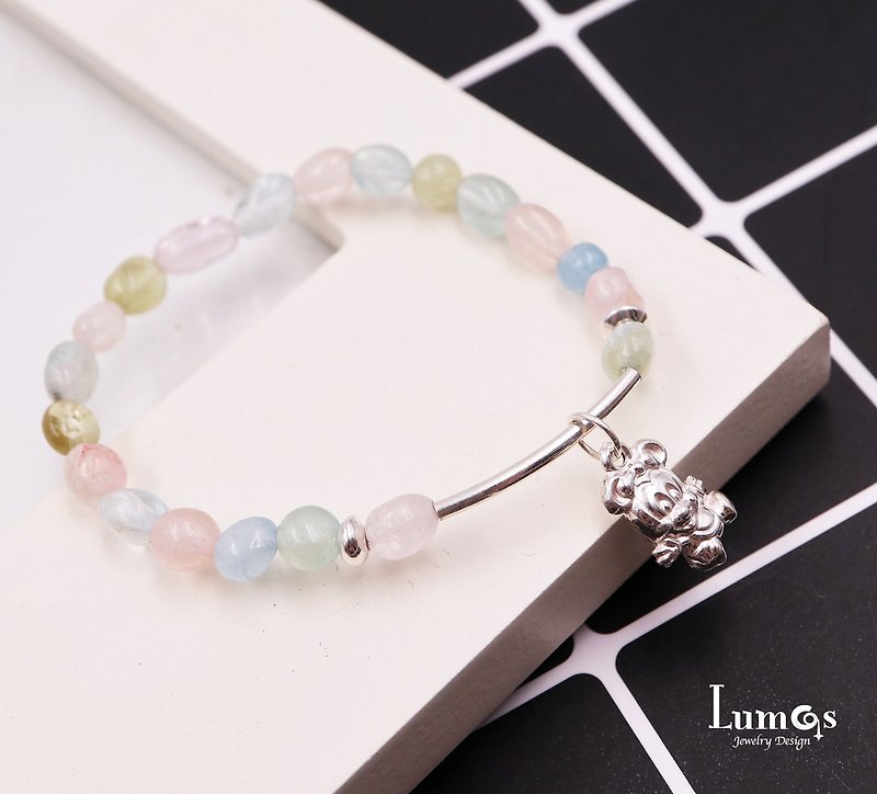 Disney - natural Stone Morgan Children's bracelet / hand-beaded - Minnie models - Bracelets - Gemstone Multicolor
