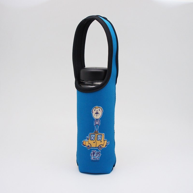 BLR 提把 保溫瓶套 KOR Magai's 聯名款 運將 水壺袋 TC35 - 飲料提袋/杯袋/杯套 - 聚酯纖維 藍色