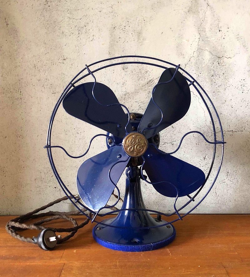 American strange appliances antique electric fan blue JS - ของวางตกแต่ง - โลหะ สีน้ำเงิน