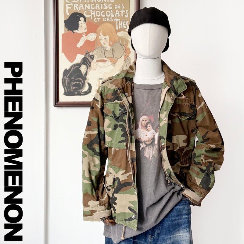 稀有美品  PHENOMENON 名作 11AW 巴洛克刺繍 M-65 迷彩軍裝外套 - 男夾克/外套 - 棉．麻 