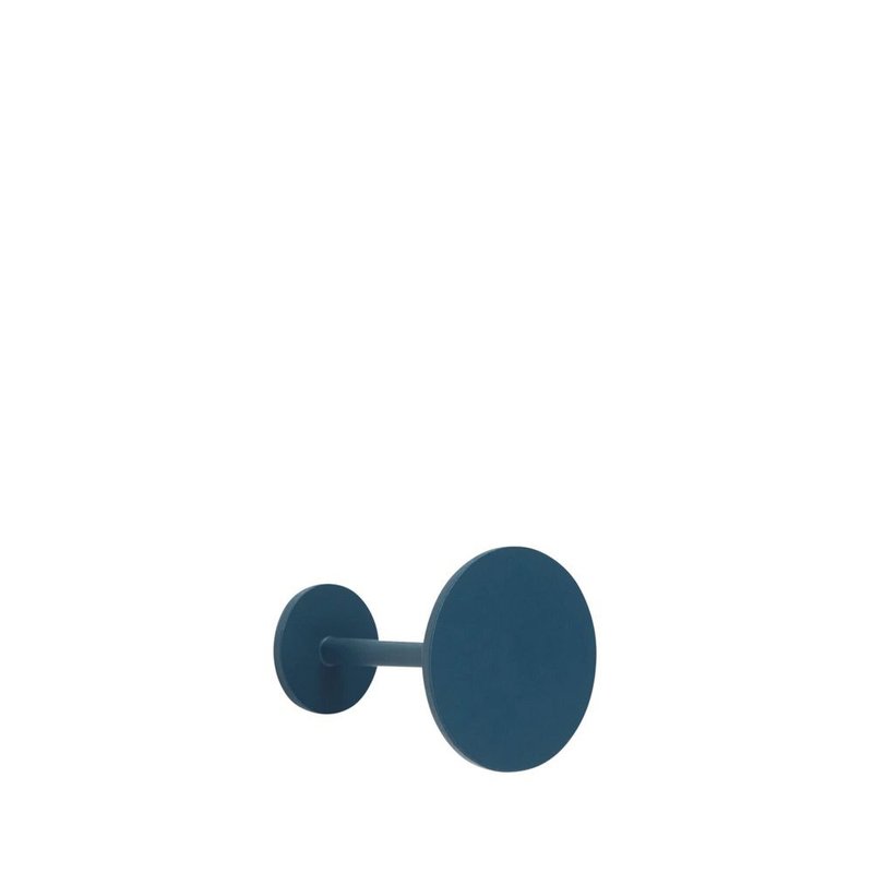 【Hübsch】－991515 Gray blue polka dot metal hook coat rack New Year gift - Hangers & Hooks - Other Metals Blue
