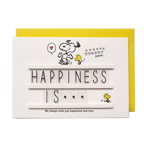 205剪刀石頭紙 Snoopy日本卡 幸福透明字版【Hallmark-Peanuts多用途】