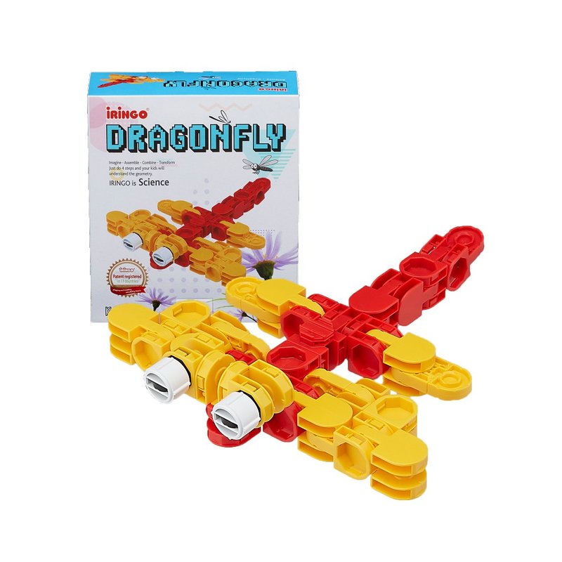 韓國iRingo 百變創意3D積木-可愛動物系列(蜻蜓) - 寶寶/兒童玩具/玩偶 - 塑膠 多色