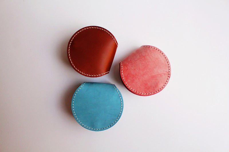 Macaron money / purse / bag bulk Silver/ headphone bag / package material - Coin Purses - Genuine Leather Multicolor