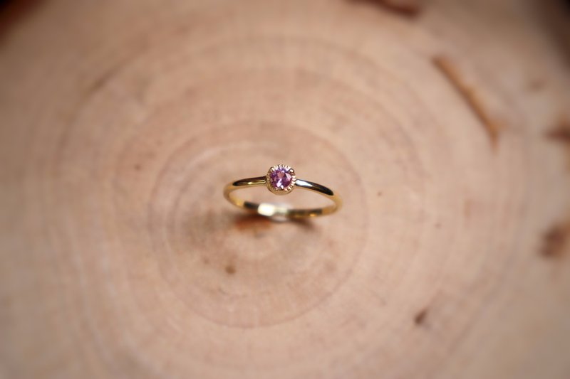 [Hua Lin a kari series] k18 pink sapphire three-catch ring - General Rings - Precious Metals Gold