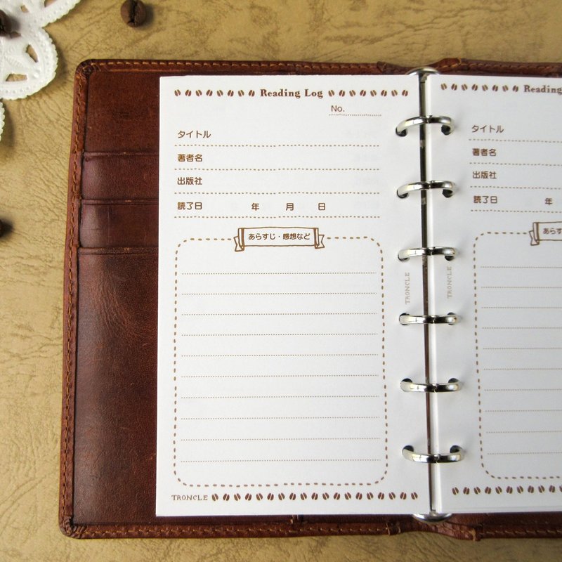 システム手帳リフィル　ミニ6サイズ / 読書ログリフィル - 筆記本/手帳 - 紙 