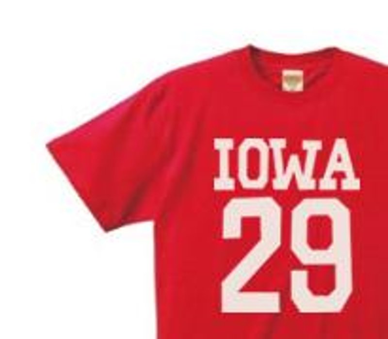 Iowa number one side XS ~ XL T-shirt order product] - Unisex Hoodies & T-Shirts - Cotton & Hemp Red