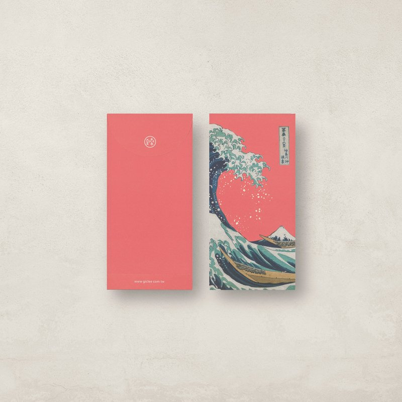 Luck Envelope, The Great Wave of Kanagawa, Peach blossom, 6 Envelopes - ถุงอั่งเปา/ตุ้ยเลี้ยง - กระดาษ สีแดง