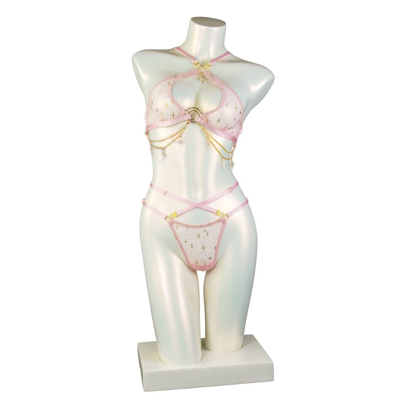 Stardust Lingerie Set Pink - 女內衣褲 - 其他材質 粉紅色