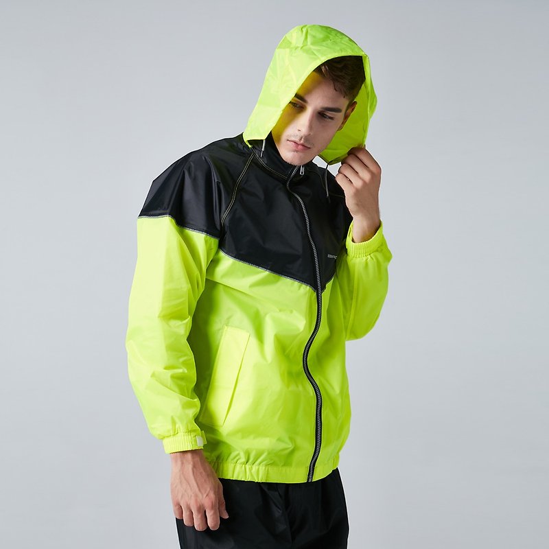 【BAOGANI】 B02  Parkour Two-piece Raincoat (YELLOW) - Umbrellas & Rain Gear - Waterproof Material Yellow