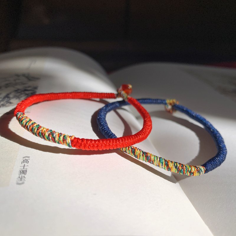 The south wind knows my intention. Retro colorful rope braided bracelet New Year's birthday Dragon Boat Festival sisters couple girlfriends bracelet - สร้อยข้อมือ - วัสดุอื่นๆ หลากหลายสี