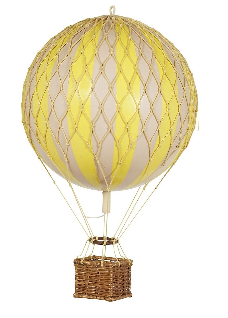 Authentic Models Hot Air Balloon Ornament (Light Travel/Yellow) - Items for Display - Other Materials Yellow