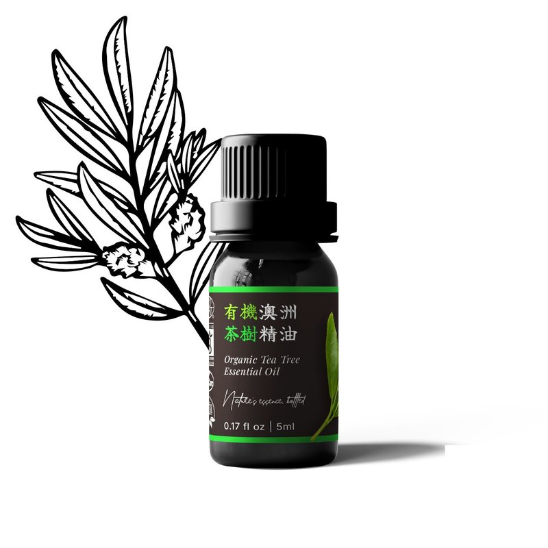 【カーバーフレグランス】オーガニックオーストラリアンティーツリーエッセンシャルオイル - アロマ・線香 - ガラス ブラック