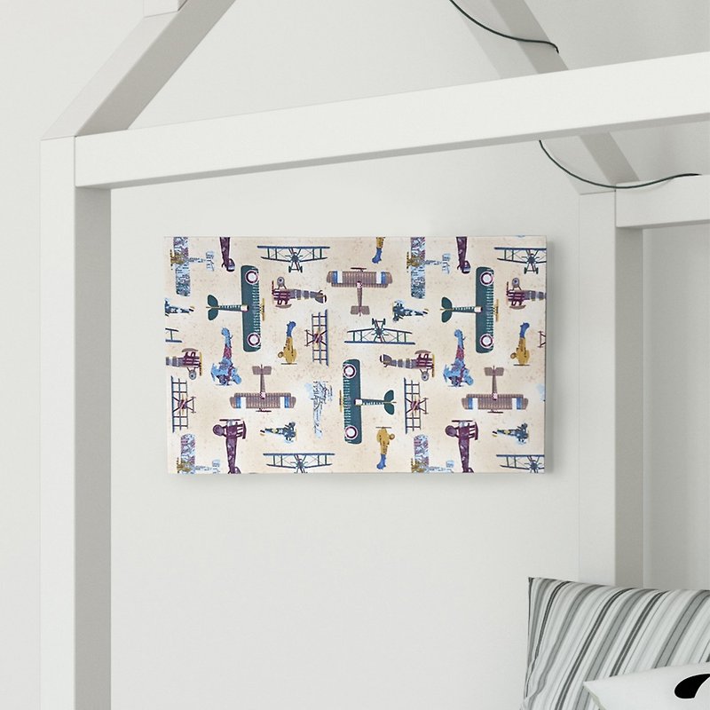 2021年家具装飾絵本風飛行機吊り絵メッセージボード（透明フックとマグネット付き） - 置物 - コットン・麻 