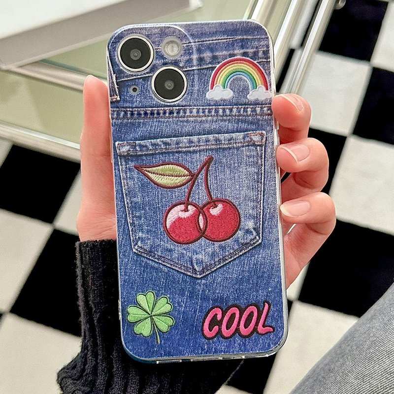 iPhone Galaxy Cherry anti-drop and scratch-resistant for Transparent Phone Case - 手機殼/手機套 - 塑膠 多色