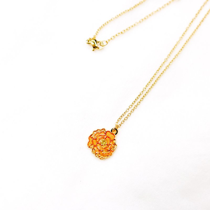 【Card Necklace】Taiwanese cultural style-Peony - สร้อยคอ - โลหะ 