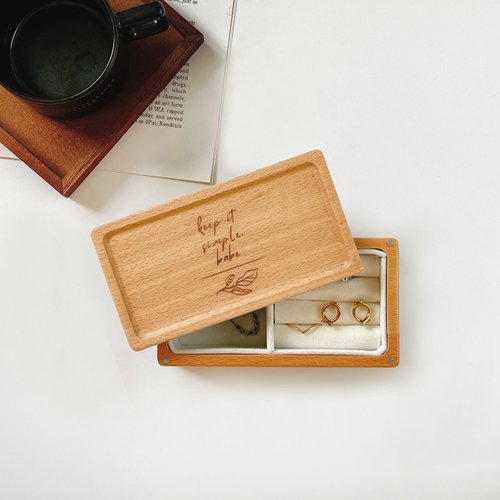 Quick Shipping】Wooden Box Wedding Small Objects Wenqing Small Wooden Box  Custom Lettering Engraving Jewelry Box - Shop GOLDEN BIRD Storage - Pinkoi