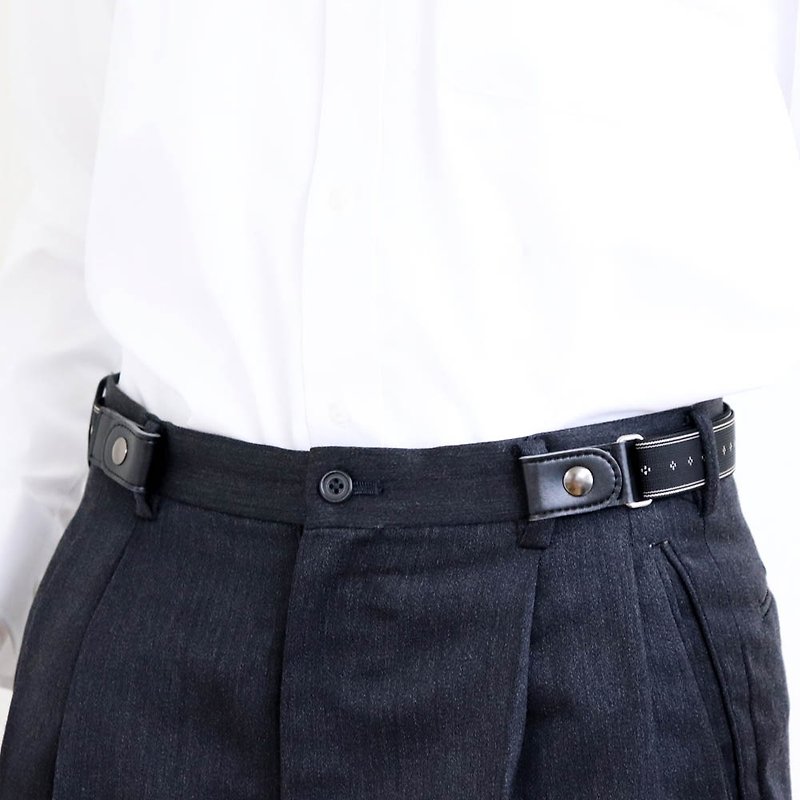 No buckle rubber belt beltlers 25mm width formal made in Japan - Other - Rubber Black