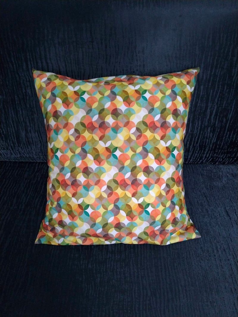 Handmade pillowcase - colorful kaleidoscope - หมอน - ผ้าฝ้าย/ผ้าลินิน หลากหลายสี