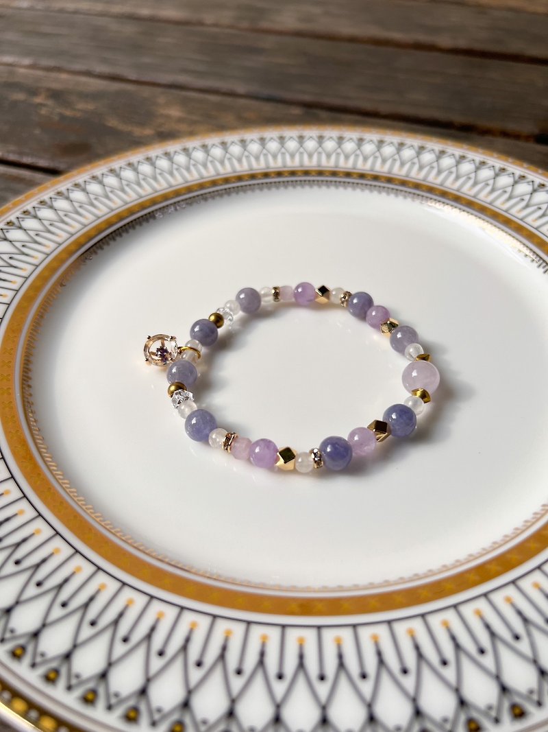 [Holy Grail of Youth Blessed by Heber] White Crystal Stone Lavender Amethyst Crystal Bracelet - Bracelets - Crystal 