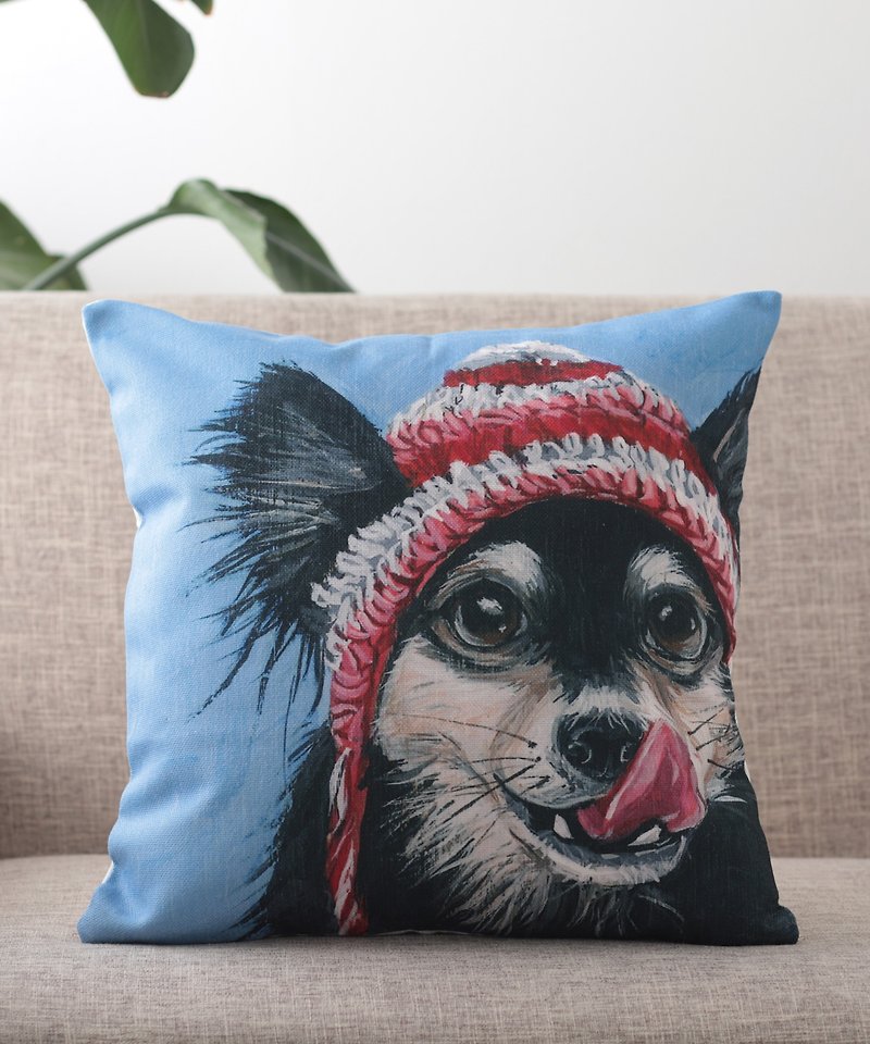 Jubilee Cushion Cover Dog Dog with Knit - หมอน - ผ้าฝ้าย/ผ้าลินิน หลากหลายสี