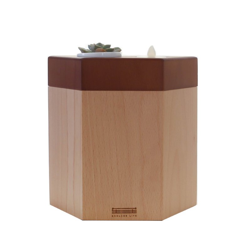 Pet Urn-Geometric Series Contrast Color-Senmu Brown(Trapezoidal) - อื่นๆ - ไม้ 