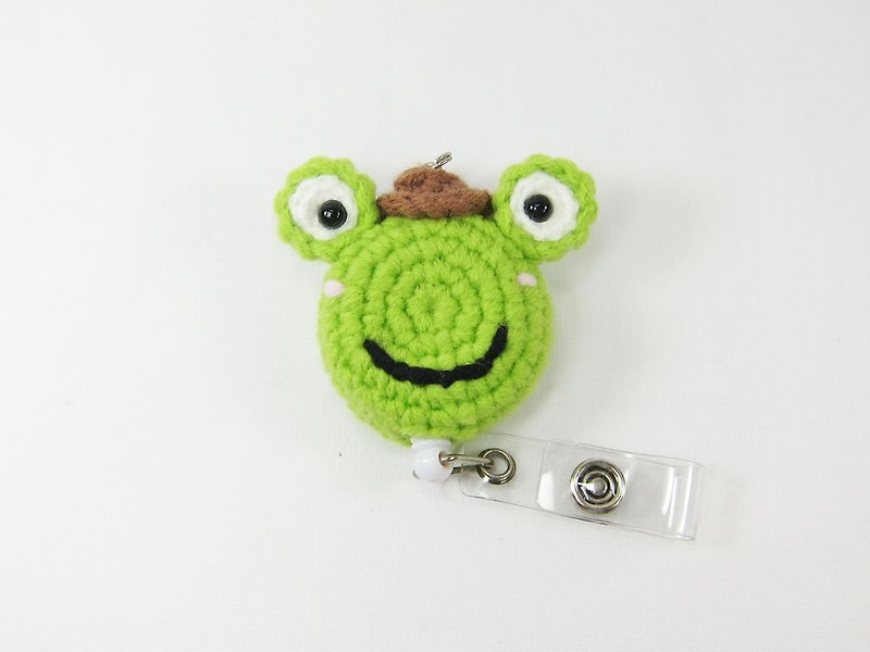 Gentleman Frog - Frog - Retractable purse - ที่ใส่บัตรคล้องคอ - วัสดุอื่นๆ สีเขียว