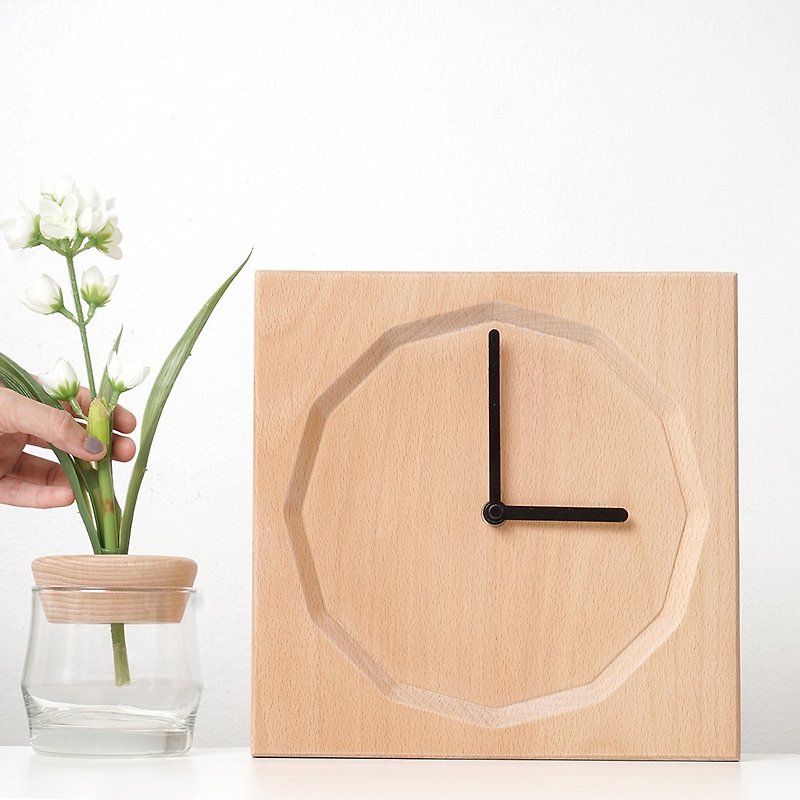 【ハンドメイド】Pana Objects Platform Clock - 掛け時計 - 時計 - 木製 ブラウン