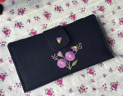 kajonpong Hand-embroidered wallet,fabric wallet,woman' wallet,woman' fabric wallet