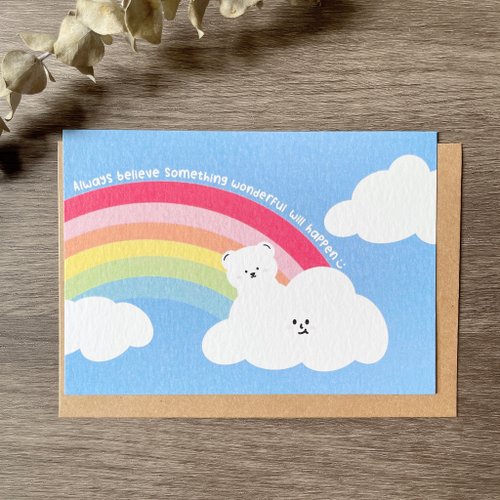 11 _smallthings イラストポストカード（虹） - ショップ