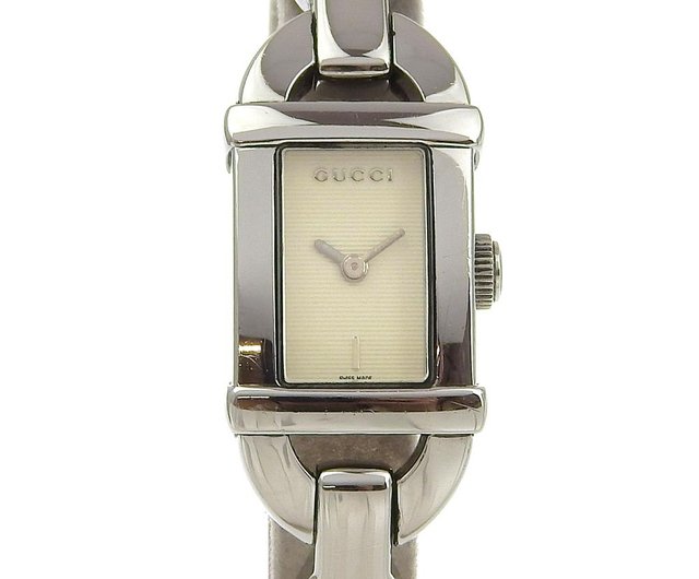 日本直送】グッチ GUCCI 腕時計 6800L SS × バンブー クオーツ