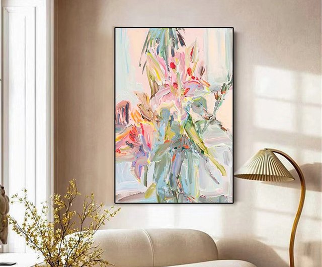 リビング装飾画の抽象的な手描きの油絵の玄関の廊下に掛けてあります