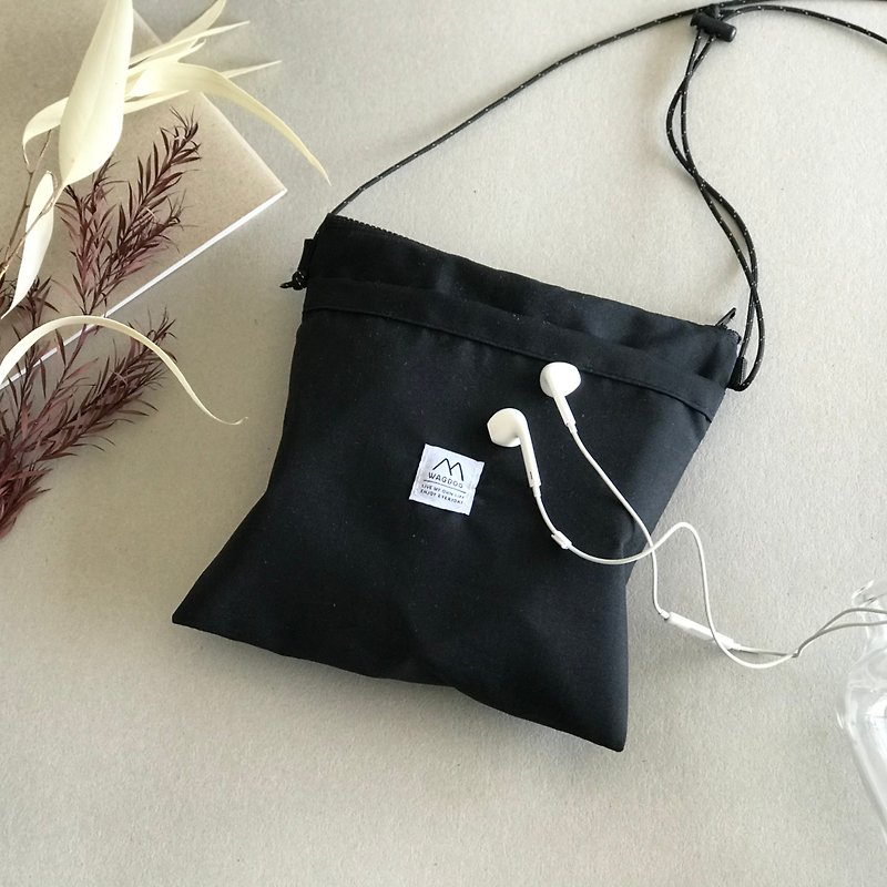 black / nylon sacoche / shoulder bag / lightweight - ショルダーバッグ - ナイロン ブラック