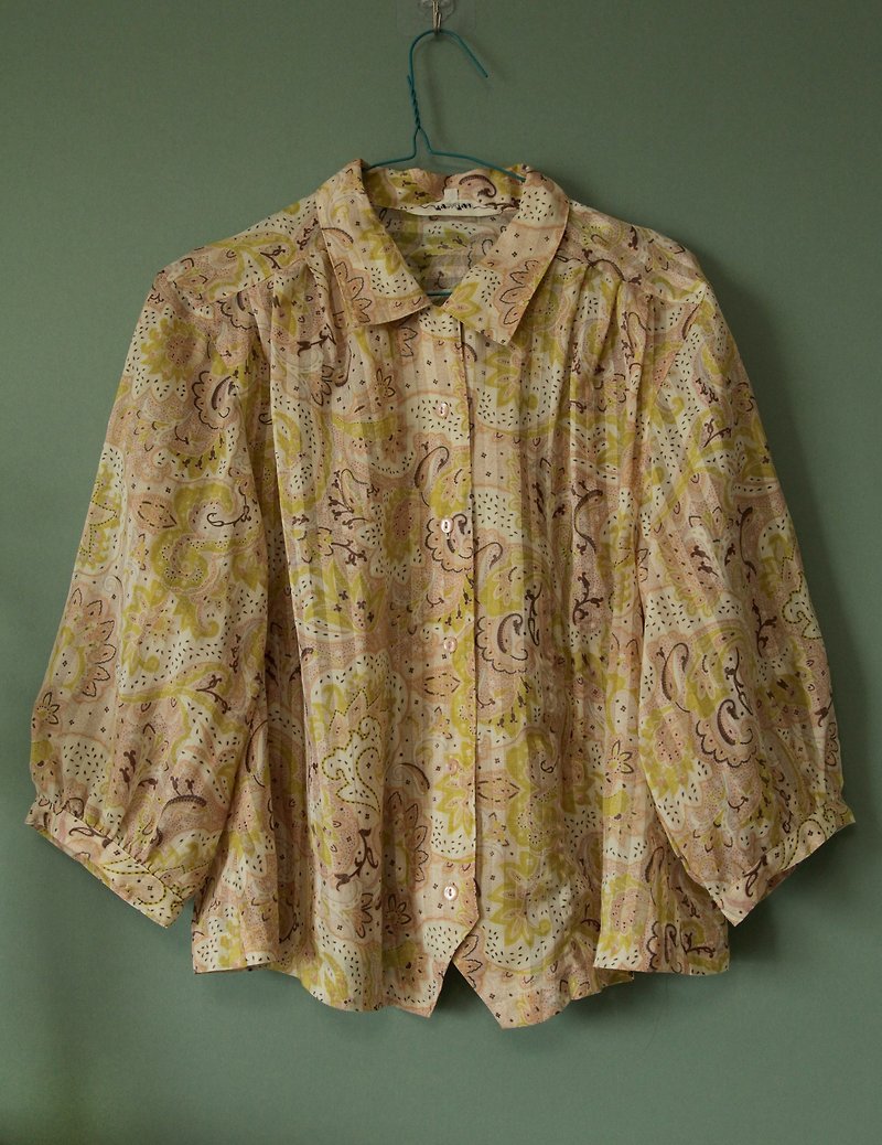 vintage retro amoeba print shirt 048 - Women's Shirts - Polyester Multicolor