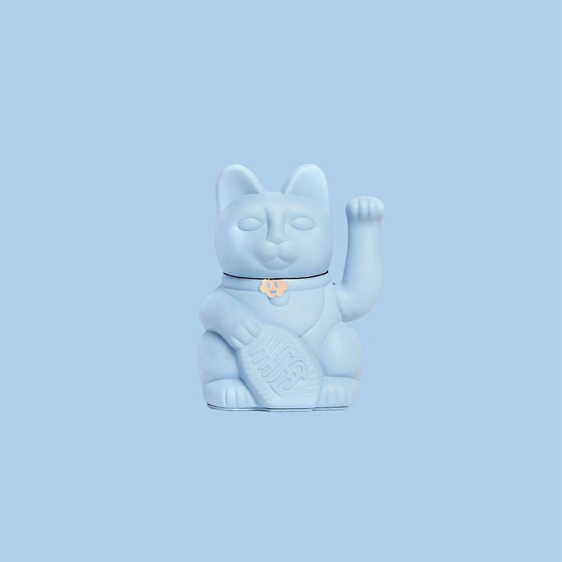 【Diminuto Cielo 招財貓】 Tiny Sky 幸運招財貓 - 淺藍色 15CM - 公仔模型 - 其他材質 藍色