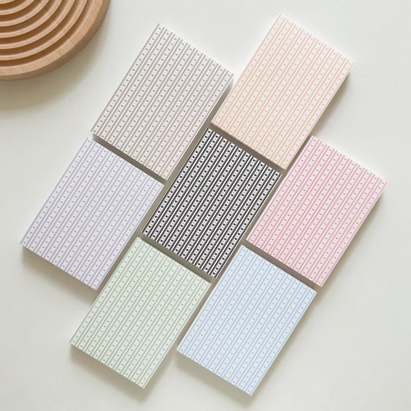 Heart double line sprite background scrapbook sticky notes - 便條紙/便利貼 - 紙 