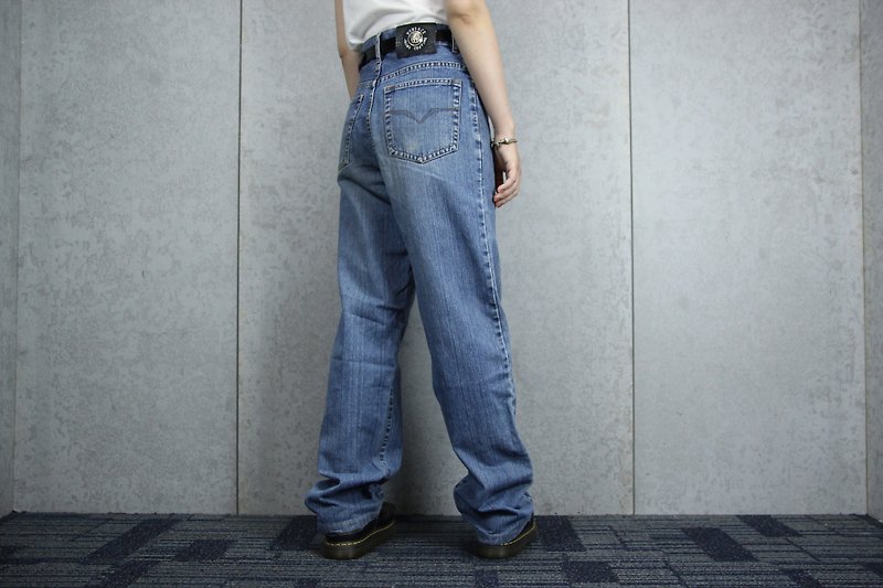 Tsubasa.Y 古著屋 Versace Jeans 624351, vintage versace jeans - 闊腳褲/長褲 - 棉．麻 